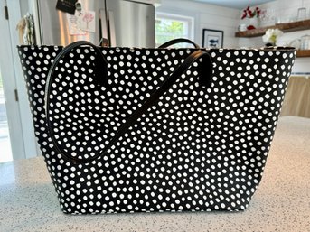 Kate Spade Black & White Polka Dot Tote