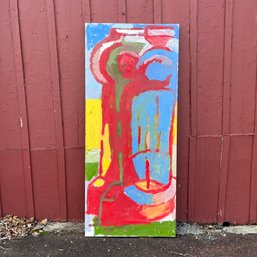 A Large Abstract Original Painting On Canvas - Signed On Verso - Snyder