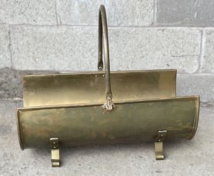 Vintage Brass Log Holder