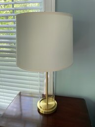 Brass And Glass Side Table Lamp