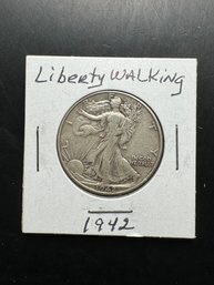 1942 Walking Liberty Silver Half Dollar