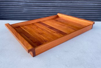 Large Solid Teak Serving Tray