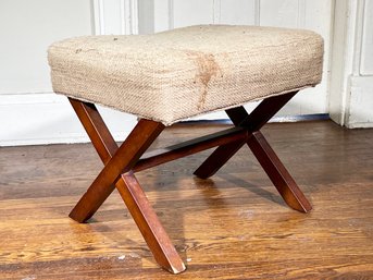A Vintage X Bench Or Ottoman (AS IS)