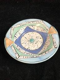 Hand Painted Art Pottery Platter