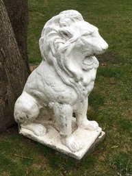 Fantastic Very Large Vintage Stone Lion - Very Nice Vintage Piece - Old Paint - Very Cool Piece - Nice Large !