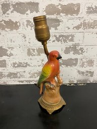 Antique Ceramic Parakeet Lamp