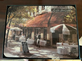 Designer Placemats With European Cafe Motif