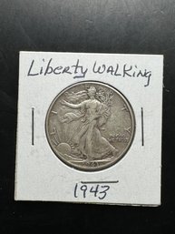 1943 Walking Liberty Silver Half Dollar