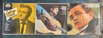 Set Of 3 Johnny Cash Vinyl Record Albums LPs