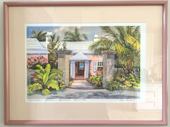 Signed Print By Bermudian Artist Mary Powell 1985