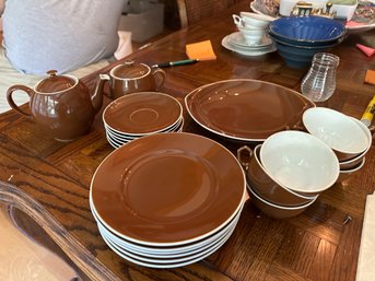 Brown Rosenthal Dessert Set From  Kronach Germany