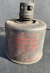 Early Smudge Pot Road Flare With Rements Of Original Red Paint And Mounting Bracket