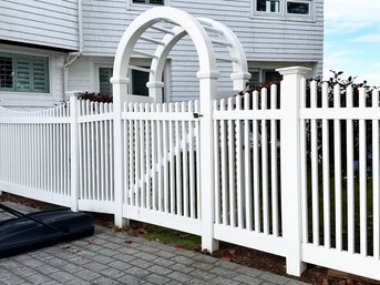 A Custom High-End Acrylic Arbor, Gate, And Fence
