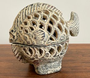 A Decorative Carved Wood Fish