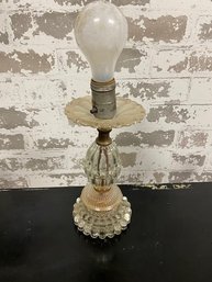 Antique 30s/40s Hobnail Clear Glass Lamp