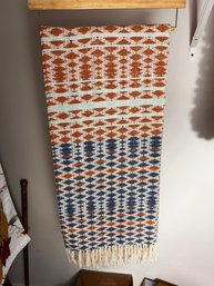 New With Tags Max Studio Throw Blanket In Orange And Blue