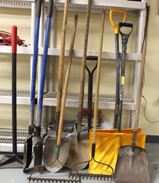 Lot Of 9 Assorted Rack And Shovels