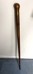 Antique Brass Handled Walking Stick