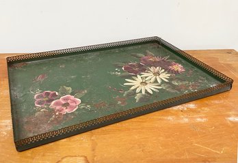 An Antique Tole Painted Tray