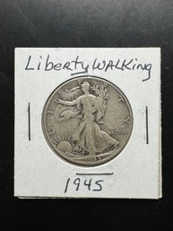 1945 Walking Liberty Silver Half Dollar