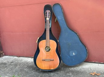A Very Beautiful Vintage Acoustic Guitar By Gagliano With Case