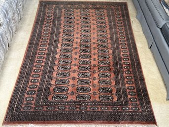 An Authentic Vintage Oriental Bokhara Area Rug In Fine Hand-Knotted Wool, ~6'x4'