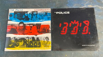 Pair Of Vintage Police Vinyl Record Albums LPs