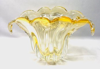 Murano Style Art Glass Console Bowl