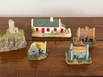 5 Pc Irish Cottage Village Resin Replicas