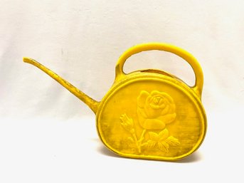Vintage Yellow Plastic Watering Can