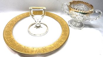 Pairing Of Vintage Gold Trimmed Pieces