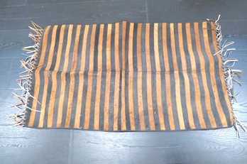 Striped Leather Fringed Material