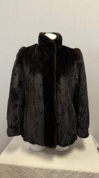 A Vintage Bergdorf Goodman On The Plaza NY Short Mink Fur Coat Size XS/ S