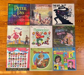 Set Of 9 Vinyl Record LPs Including Disney And Sound Of Music