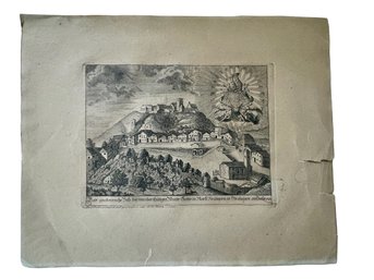 Religious German Engraving, Dated 1798