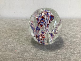 Glass Paper Weight Pen Holder