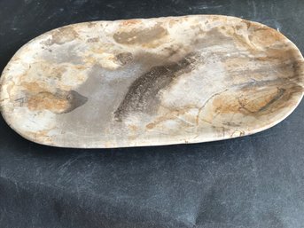 Large Petrified Wood Plate,`3 LB  4 Oz, 11 1/2 Inch By 7 1/2 Inch