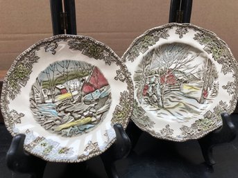 Johnson Bros. Sugar Maples - The Friendly Village Dish Set 6 1/8' & 5 1/2'