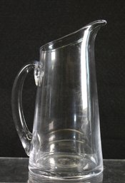 Signed Simon Pearce Crystal Clear Hand Blown Glass Pitcher