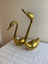 Gorgeous Vintage Brass Swans