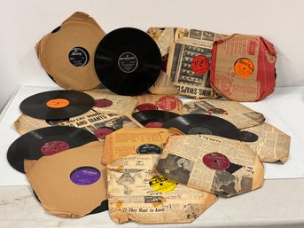 Large Lot Of Well - Preserved Antique 78s & Three 45 Records- Decca, MGM, Columbia, More (1900's Paper) Lot 2