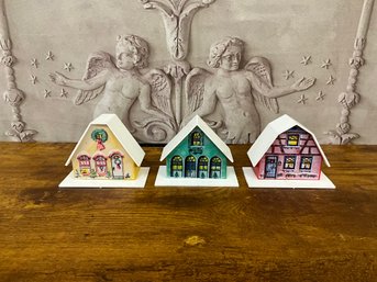 Vintage MCM Alpine Village Christmas Set/3