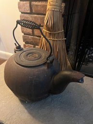 Primitive Antique Cast Iron Kettle / Hearthside Pot