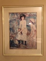Pierre-Auguste Renoir Children On The Seashore Custom Framed  Large Print, Excelent Shape