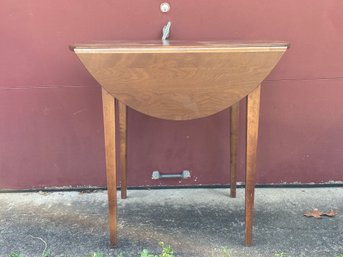 A Small Vintage Drop-Leaf Table By Hitchcock
