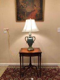 Celadon Lamp With Shade