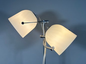 A Contemporary Two-Light Floor Lamp