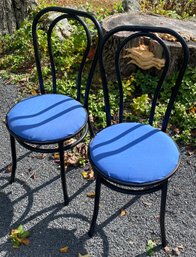 Black Metal Hoop Back Chairs