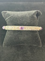 Sterling Amethyst Bangle