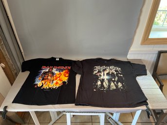Iron Maiden And Motley Crue Shirts